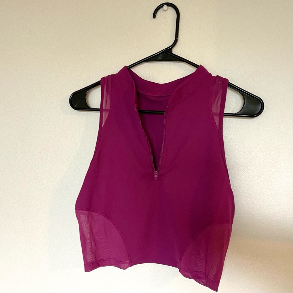 Fabletics Half-Zip Heatwave Crop Tank